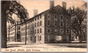 1905 Old South Middle Yale Campus Connecticut RPO New Haven Vintage Postcard