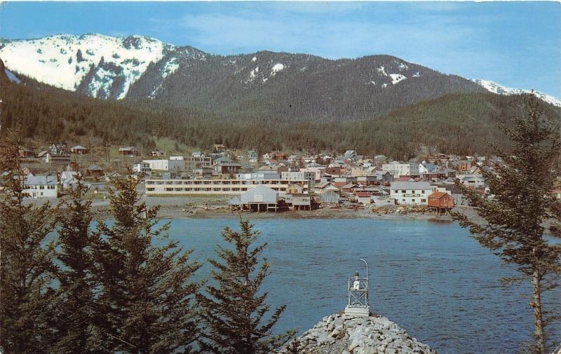 Douglas Alaska~View Across Gastinau Channel~New High School~1968 Postcard