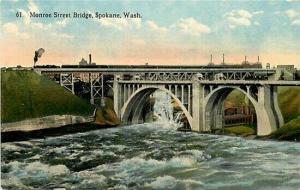 WA, Spokane, Washington, Monroe Street Bridge, River Scene, Boughton Robbins