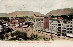 Ogden Utah Washington Avenue & 25th Street UT c1907 Postcard H59