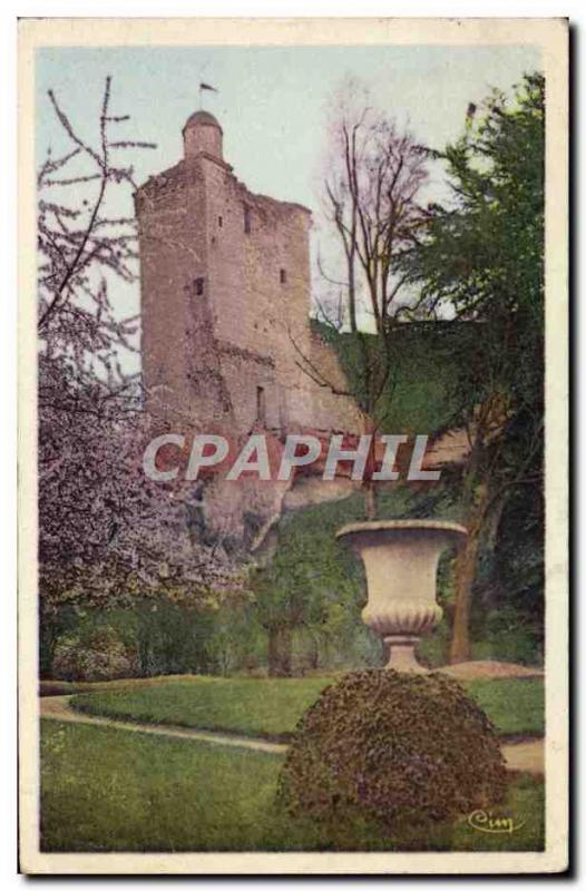 Old Postcard Vendome Castle Ruins Tour de Poitiers