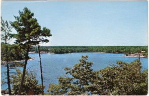 Lake Scene, Vintage 1983 Chrome Postcard