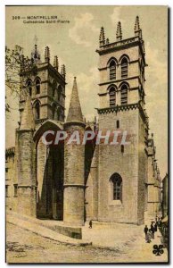 Old Postcard Montpellier Cathedrale Saint Pierre