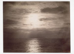 Victorian Ocean Solar Effect In The Clouds Weather Museum Photo Postcard