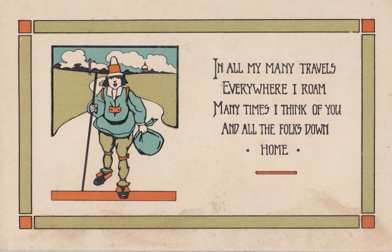 Life's Garden Hill Of Flowers Clown 4x Songcard Proverb Postcard s