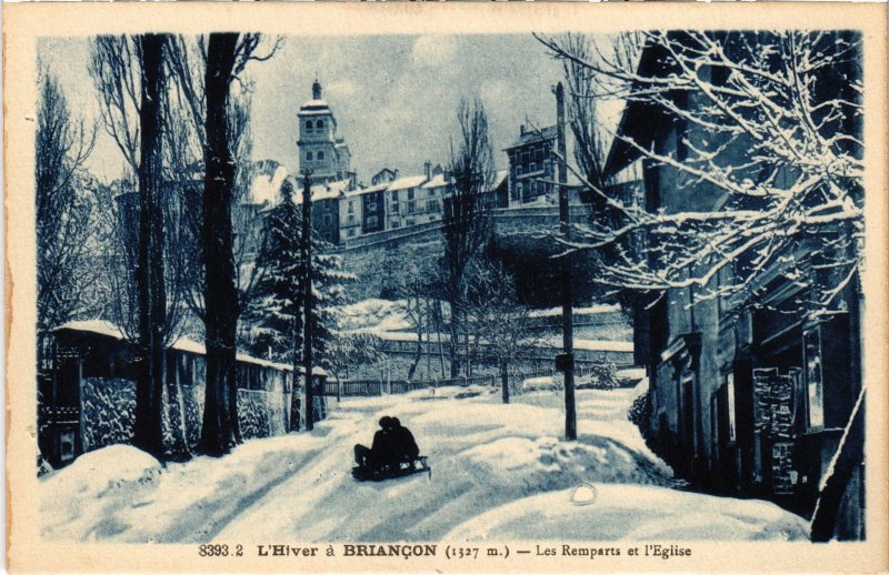 CPA L'Hiver a BRIANCON - Les Remparts et l'Eglise (112785)