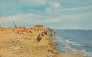 Paddling Tide Coming In St Saint Osyth Beach Essex Rare 1970s Postcard