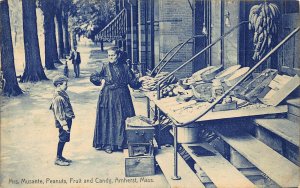 Amherst MA Mrs. Musante, Peanuts, Fruit & Candy For Sale Postcard