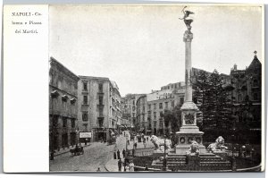 Postcard Italy Naples Colonna e Piazzi dei Martiri