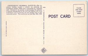 RICHMOND, Virginia  VA   CONFEDERATE MEMORIAL INSTITUTE c1940s Linen Postcard