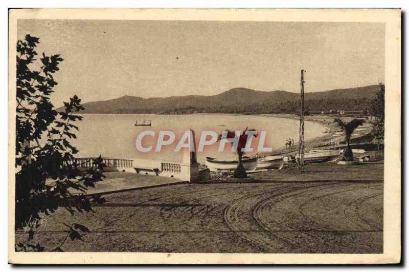 Old Postcard The Bay of Bormes and Lavandou