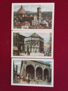 Italy Florence Firenze THREE  Unused Fresh cards  