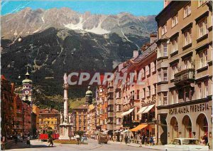 Postcard Modern Nordkette Innsbruck Mit Maria Theresien Strasse