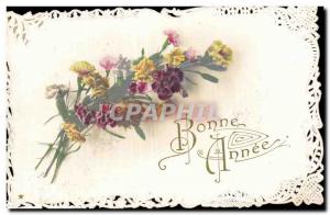 Old Postcard Fantasy Flowers Good Year