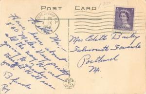 Postcard Portage Inn Hotel, Notre-Dame-du-Portage, Quebec Canada posted 1954 A35