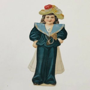 Hoods Sarsaparilla Cure quack medicine trade card paper doll & clothes sailor 