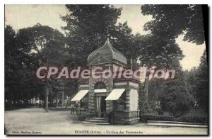 Old Postcard Roanne a corner Promenades