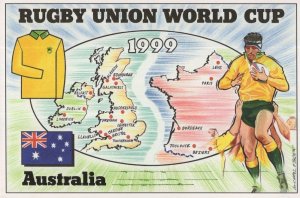 Australia Team Rugby Union World Cup 1999 Postcard