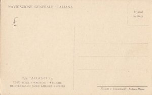 Postcard Ship M/N Augustus Navigazione Generale Italiana