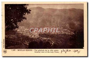 Morocco Moulay Idriss Old Postcard General view of the Holy City