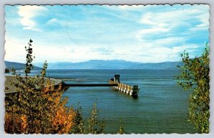 Bennett Dam, Williston Lake, British Columbia, Vintage 1988 Chrome Postcard