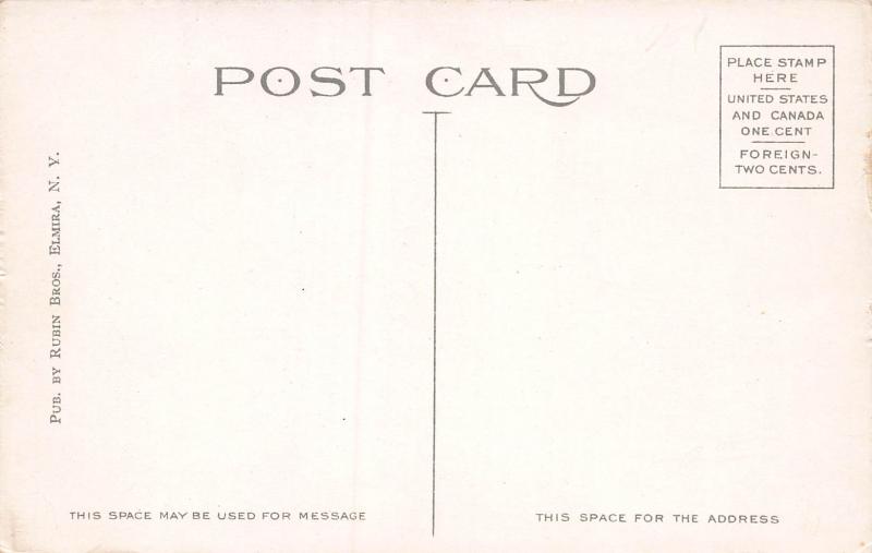 Post Office and Court House, Elmira, New York, Early Postcard, Unused