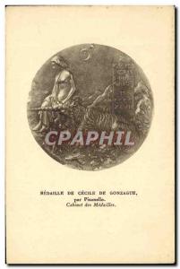 Old Postcard Medaille Cecile Gonzaga by Pisanello Cabinet Unicorn Medals