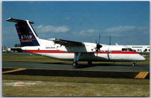 Airplane DHC-8-102 Dash 8 N943HA US Air Express (Henson) Ft. Lauderdale Postcard