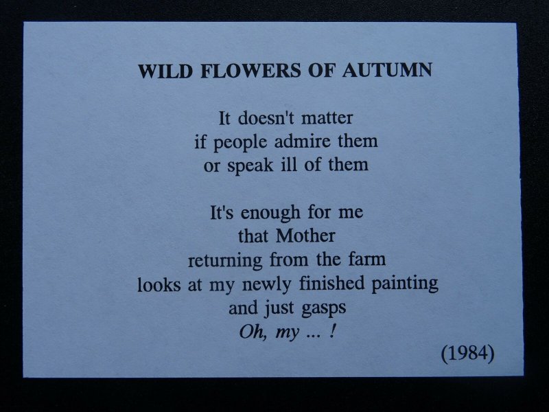 AUTUMN FLOWER Paintings Poems by Japanese Disabled Artist Tomihiro Hoshino PC