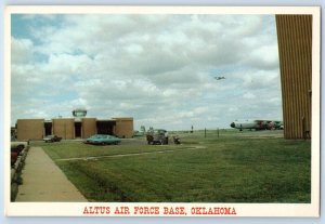 1960 Oklahoma City Postcard Altus Air Force Base Operation Building Tower C-5A