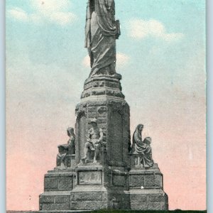 c1910s Plymouth, Mass Forefathers Monument Mini 3 Litho Photo Postcard MA A52