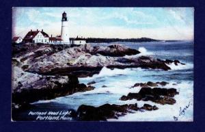ME Portland Maine Head Light House Lighthouse Postcard