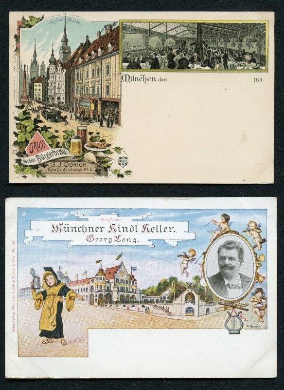 Germany 2 VINTAGE  Fresh and UnusedMunich  Postcards