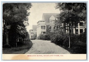 c1910 Moraine Hotel Exterior Building Highland Park Illinois IL Vintage Postcard 