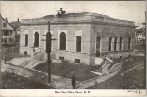 Dover New Hampshire New Post Office 1923 to York Village Maine Postcard W8