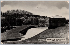 Vtg Carmel New York NY Spillway West Branch Reservoir 1950s View Postcard
