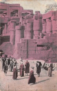 Laborers Excavating at the Temple of Ammon Karnak Egypt, Egypte, Africa Unused 