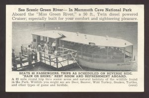 MAMMOTH CAVE NATIONAL PARK CAVE INTERIOR GREEN RIVER BOAT VINTAGE POSTCARD