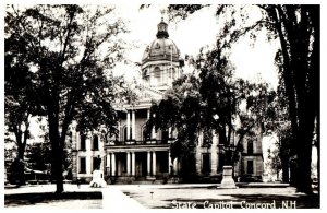 State Capitol Concord New Hampshire Black And White Postcard