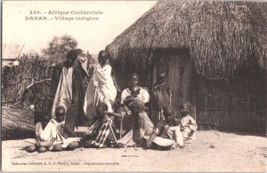 Senegal Dakar Indigenous Village Vintage Postcard 05.30