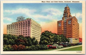 Rochester MN-Minnesota, Mayo Clinic and Hotel Kahler Buildings, Vintage Postcard
