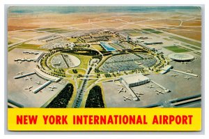 New York International Airport Artist Concept NY NYC Chrome Postcard H19