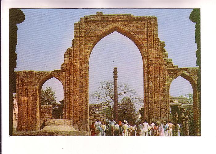 People Gathered at the Iron Pillar, Kutab Minar, New Delhi, India
