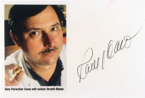 Raul Cano American Scientist Jurassic Park Beer Hand Signed Photo