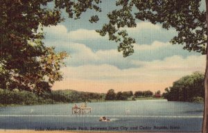 Linen Postcard - Lake Macbride State Park - Iowa