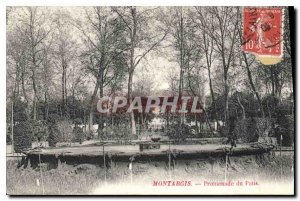 Old Postcard Montargis Promenade du Patis
