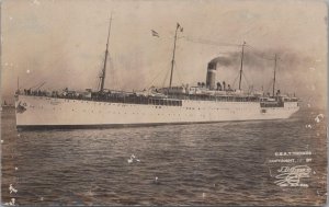 RPPC Postcard Ship US Army Transport Thomas