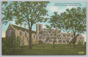 Linen~Business Economics Bldg Indiana University Bloomington IN~Vintage Postcard