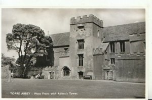 Devon Postcard - Torre Abbey - West Front With Abbot's Tower - RP - TZ11022