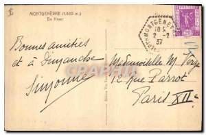 Postcard Old Winter Montgenevre